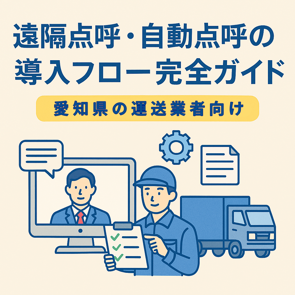 遠隔点呼・自動点呼の導入フロー完全ガイド【愛知県の運送業者向け】